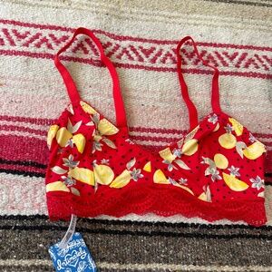 NWT free people cherry combo bralette